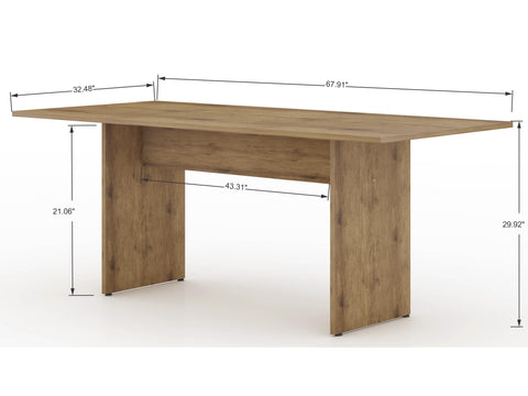 Manhattan Comfort Nomad Modern 68" Dining Table in Natural