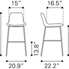 Zuo Byron Barstool Brown