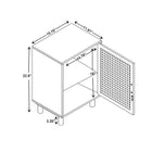 Baxton Studio Maclean Mid-Century Modern Rattan and Natural Brown Finished Wood 1-Door End Table