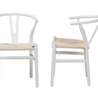 Baxton Studio Paxton Modern White Finished Wood 2-Piece Dining Chair Set