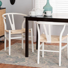 Baxton Studio Paxton Modern White Finished Wood 2-Piece Dining Chair Set