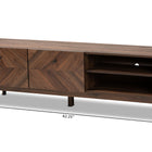 Baxton Studio Hartman Mid-Century Modern Walnut Brown Finished Wood TV Stand