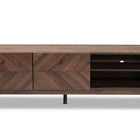 Baxton Studio Hartman Mid-Century Modern Walnut Brown Finished Wood TV Stand