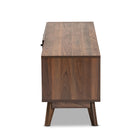 Baxton Studio Hartman Mid-Century Modern Walnut Brown Finished Wood TV Stand