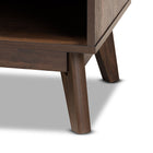 Baxton Studio Hartman Mid-Century Modern Walnut Brown Finished Wood TV Stand