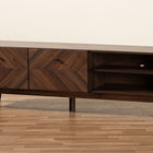 Baxton Studio Hartman Mid-Century Modern Walnut Brown Finished Wood TV Stand