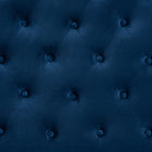 Baxton Studio Clovis Modern and Contemporary Navy Blue Velvet Fabric Upholstered Queen Size Headboard