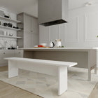 Manhattan Comfort Nomad Modern Dining Bench in White