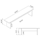 Manhattan Comfort Nomad Modern Dining Bench in Black