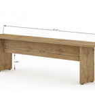 Manhattan Comfort Nomad Modern Dining Bench in Natural