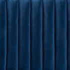 Baxton Studio Emile Modern and Contemporary Navy Blue Velvet Fabric Upholstered and Dark Brown Finished Wood Full Size Headboard
