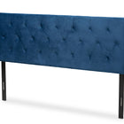 Baxton Studio Felix Modern and Contemporary Navy Blue Velvet Fabric Upholstered Queen Size Headboard