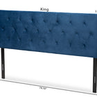 Baxton Studio Felix Modern and Contemporary Navy Blue Velvet Fabric Upholstered Full Size Headboard