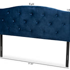 Baxton Studio Leone Modern and Contemporary Navy Blue Velvet Fabric Upholstered King Size Headboard