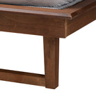 Baxton Studio Macayle Mid-Century Modern Ash Walnut Finished Wood King Size Platform Bed