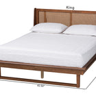 Baxton Studio Aveena Mid-Century Modern Walnut Brown Finished Wood Queen Size Platform Bed