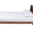 Baxton Studio Aveena Mid-Century Modern Walnut Brown Finished Wood Queen Size Platform Bed