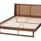 Baxton Studio Aveena Mid-Century Modern Walnut Brown Finished Wood Queen Size Platform Bed