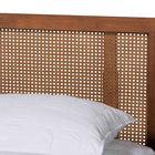 Baxton Studio Aveena Mid-Century Modern Walnut Brown Finished Wood Queen Size Platform Bed