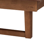 Baxton Studio Aveena Mid-Century Modern Walnut Brown Finished Wood Queen Size Platform Bed
