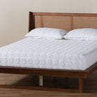 Baxton Studio Aveena Mid-Century Modern Walnut Brown Finished Wood Queen Size Platform Bed