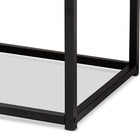Baxton Studio Bardot Modern Industrial Walnut Brown Finished Wood and Black Metal Accent Bench