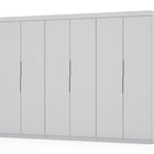 Manhattan Comfort Mulberry Contemporary Modern 13-Piece Wardrobe Closet in White