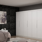 Manhattan Comfort Mulberry Contemporary Modern 13-Piece Wardrobe Closet in White