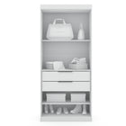 Manhattan Comfort Mulberry Contemporary Modern 13-Piece Wardrobe Closet in White