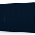 Manhattan Comfort Mulberry Contemporary Modern 13-Piece Wardrobe Closet in Midnight Blue
