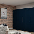 Manhattan Comfort Mulberry Contemporary Modern 13-Piece Wardrobe Closet in Midnight Blue