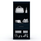 Manhattan Comfort Mulberry Contemporary Modern 13-Piece Wardrobe Closet in Midnight Blue