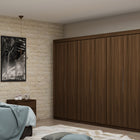 Manhattan Comfort Mulberry Contemporary Modern 13-Piece Wardrobe Closet in Chestnut Brown