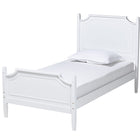 Baxton Studio Mariana Classic and Traditional White Finished Wood Twin Size Platform Bed