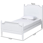 Baxton Studio Mariana Classic and Traditional White Finished Wood Twin Size Platform Bed