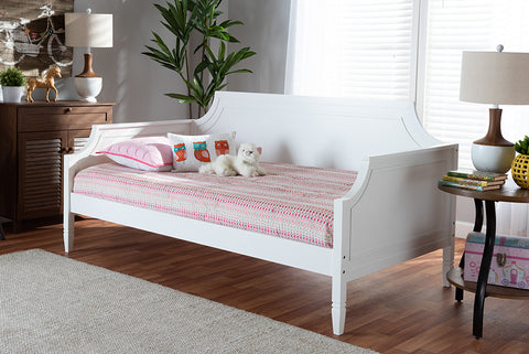 Baxton Studio Mariana Classic and Traditional White Finished Wood Full Size Daybed