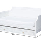 Baxton Studio Mariana Classic and Traditional White Finished Wood Full Size Daybed with Twin Size trundle