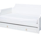 Baxton Studio Mariana Classic and Traditional White Finished Wood Full Size Daybed with Twin Size trundle
