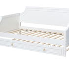 Baxton Studio Mariana Classic and Traditional White Finished Wood Full Size Daybed with Twin Size trundle