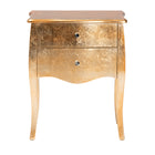 Baxton Studio Patrice Classic and Traditional Gold Finished Wood 2-Drawer End Table