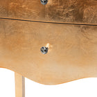 Baxton Studio Patrice Classic and Traditional Gold Finished Wood 2-Drawer End Table