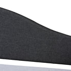 Baxton Studio Milligan Modern and Contemporary Charcoal Fabric Upholstered and Dark Brown Finished Wood Twin Size Daybed