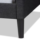 Baxton Studio Milligan Modern and Contemporary Charcoal Fabric Upholstered and Dark Brown Finished Wood Twin Size Daybed