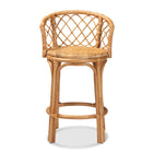 bali & pari Orchard Modern Bohemian Natural Brown Rattan Counter Stool
