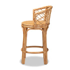 bali & pari Orchard Modern Bohemian Natural Brown Rattan Counter Stool