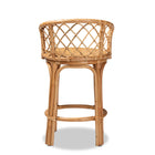 bali & pari Orchard Modern Bohemian Natural Brown Rattan Counter Stool