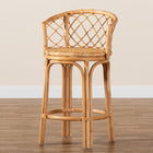 bali & pari Orchard Modern Bohemian Natural Brown Rattan Counter Stool