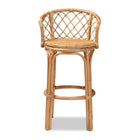 bali & pari Orchard Modern Bohemian Natural Brown Rattan Bar Stool