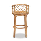 bali & pari Orchard Modern Bohemian Natural Brown Rattan Bar Stool