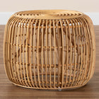 bali & pari Maverick Modern Bohemian Natural Brown Rattan End table